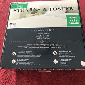 Stearns & Foster ComfortOne Mattress Protector King Size New in Box 76 x 80 inch